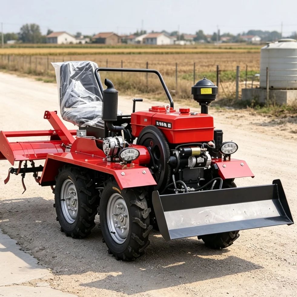 Farming Agriculture Equipment - Customized 4‑Wheel 4WD Rotary Tiller Seeder