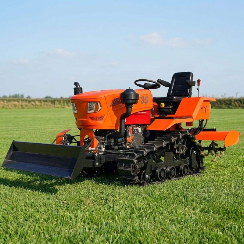 Crawler 4WD Rotary Tiller 35HP - Farming Agriculture Equipment 评论和价格